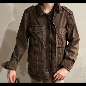 Collared zip up jacket